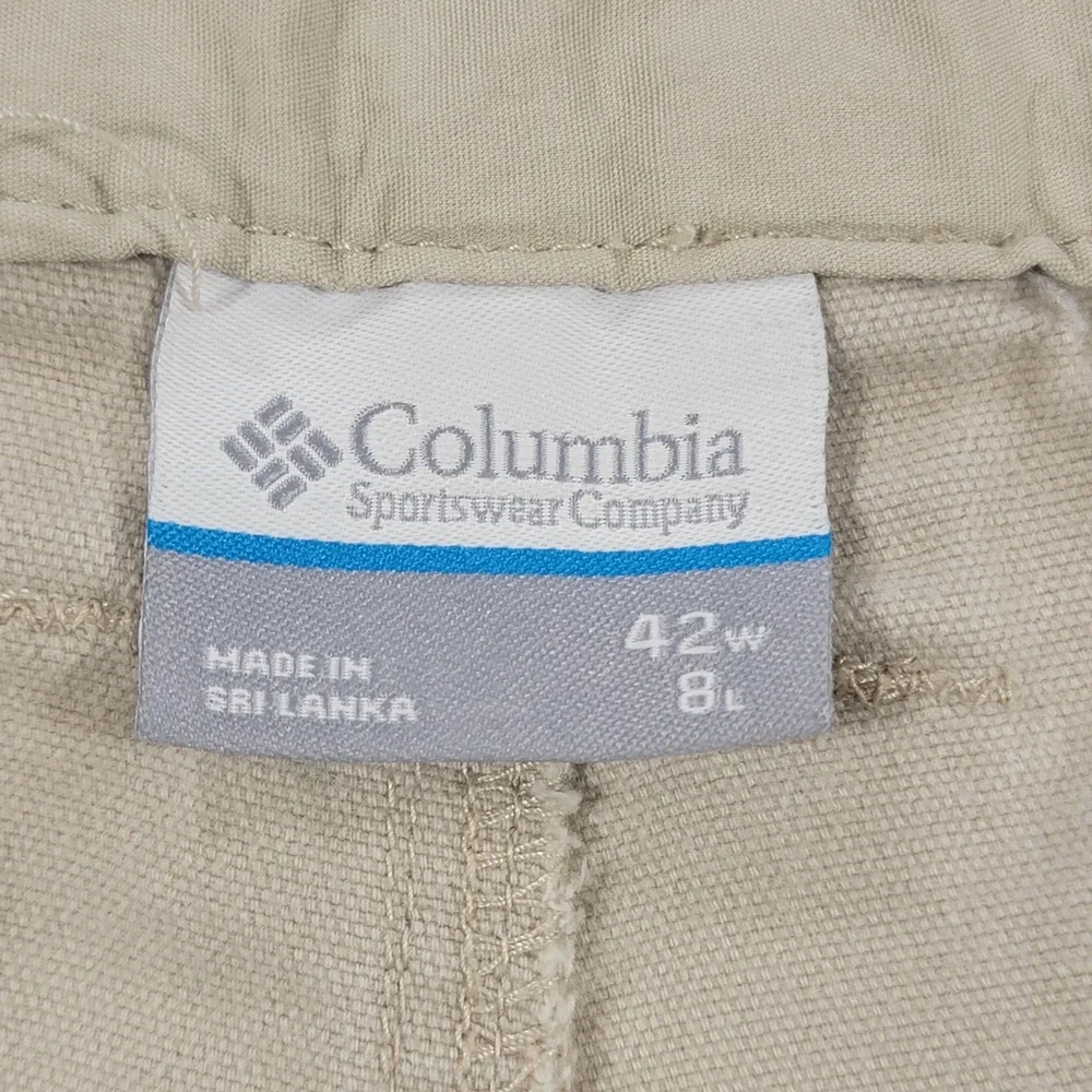 Columbia Cotton Canvas Utility‎ Shorts Men's 42 Regular Fit Hiking Khaki Tan